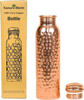 Copper Hammered Ayurvedic Water Bottle Sport Fitness Yoga Leak Proof