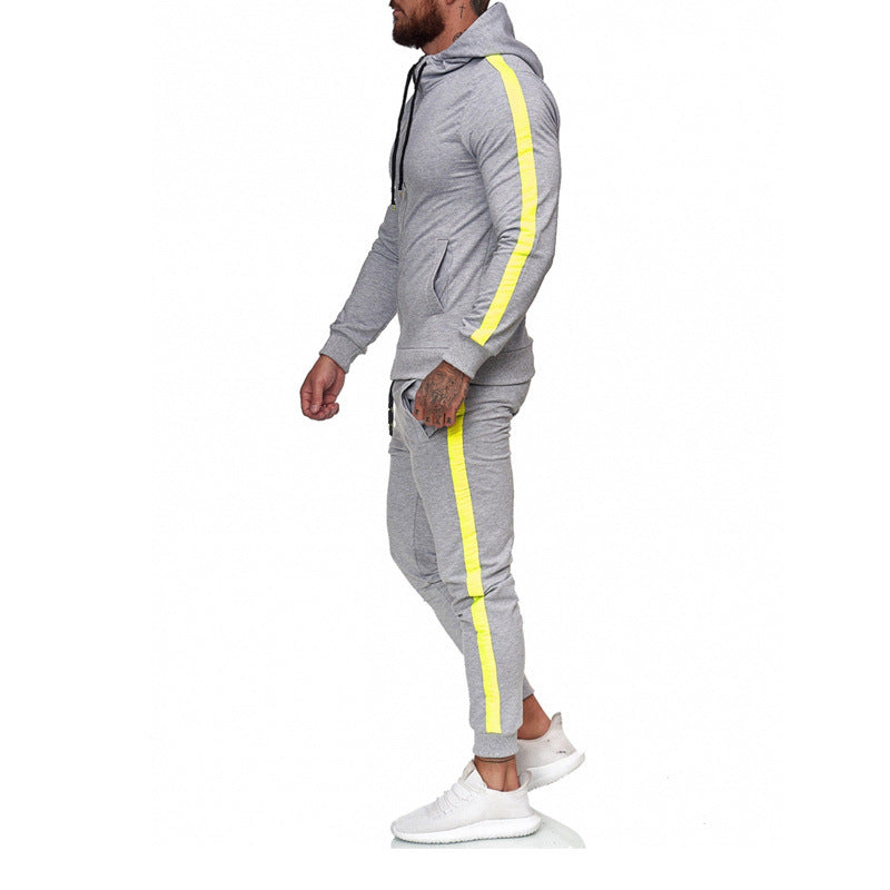 Men's Hooded Zip-Up Athletic Tracksuit