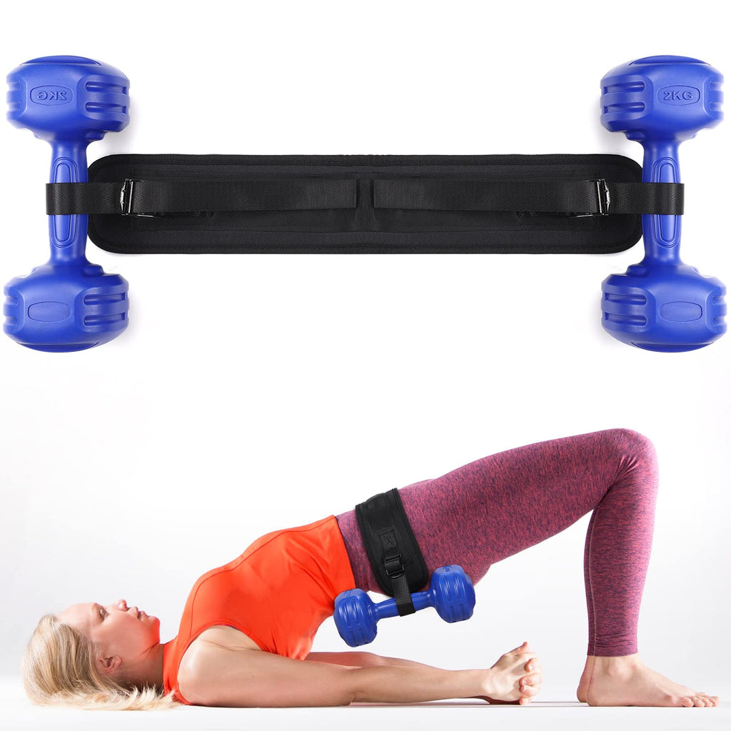 Gsbomzap Hip Thrust Belt For Dumbbells Kettlebells Plates Up To…