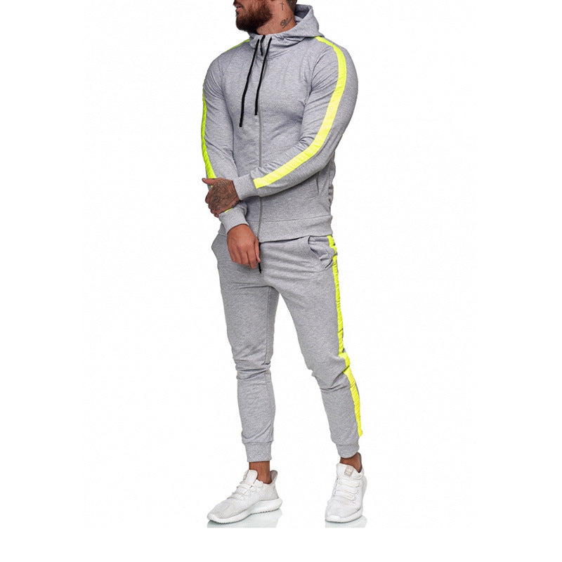 Men's Hooded Zip-Up Athletic Tracksuit