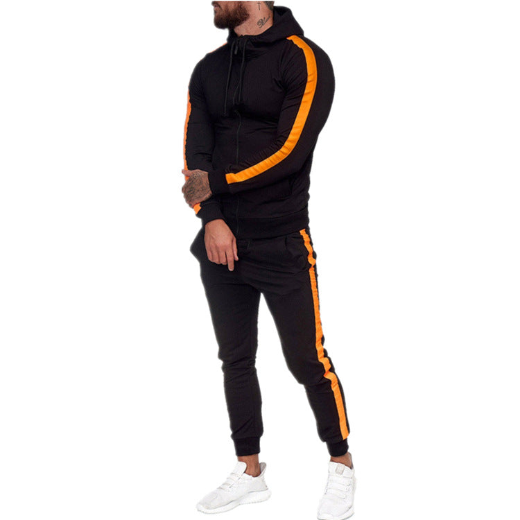Men's Hooded Zip-Up Athletic Tracksuit