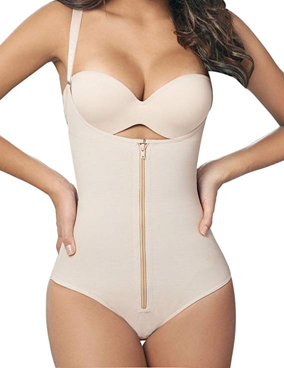 Zip-Front Shapewear Bodysuit